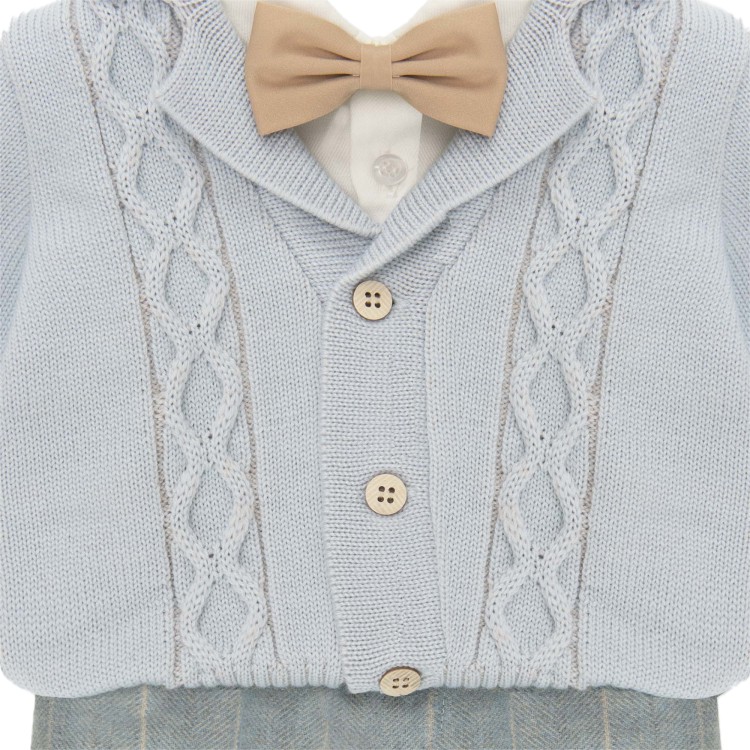 MARLU' Completo 3 pezzi cielo polvere per neonato