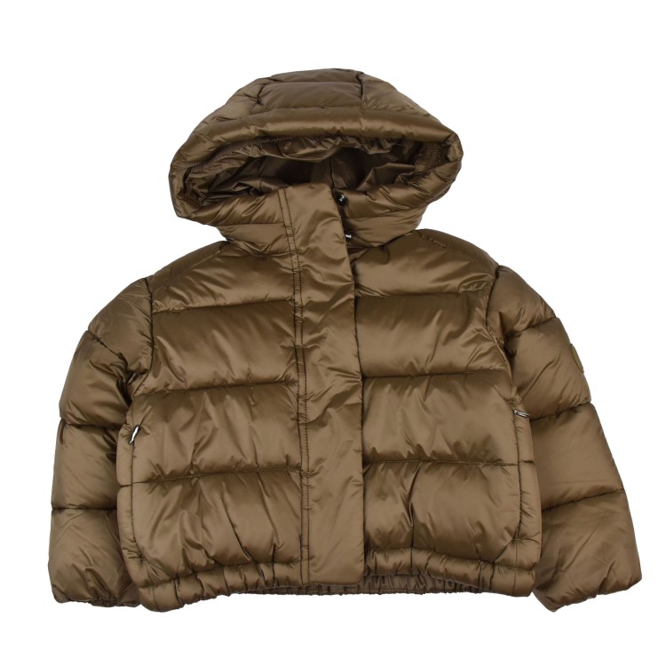 SAVE THE DUCK Giubbotto verde imbottito con cappuccio bambina