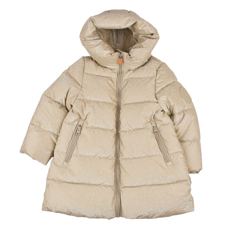 SAVE THE DUCK Giubbino beige imbottito e trapuntato bambina