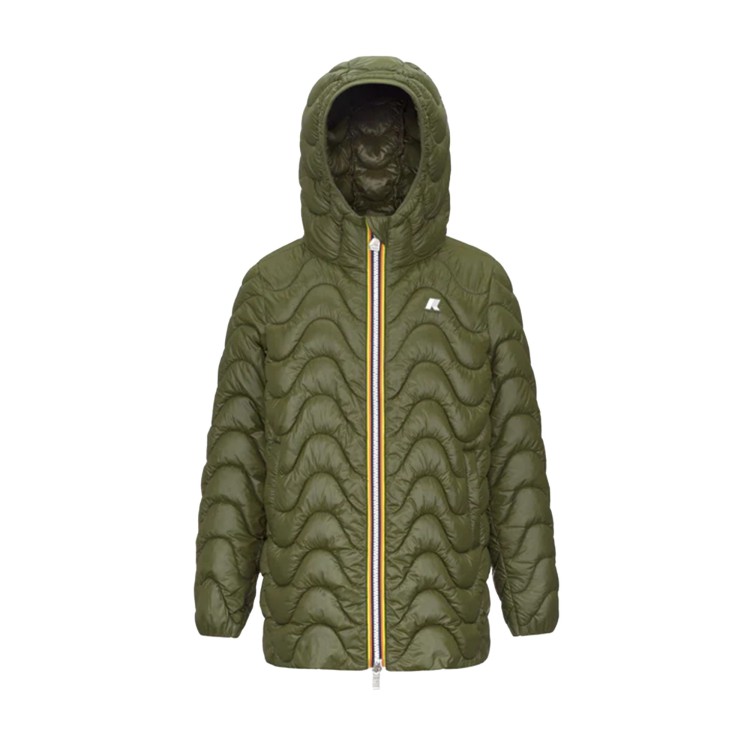 K-WAY Giacca verde con cappuccio bambini