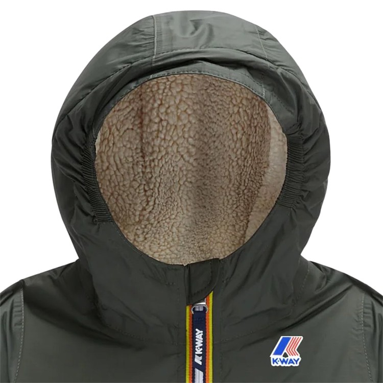 K-WAY Giubotto verde con cappuccio neonati