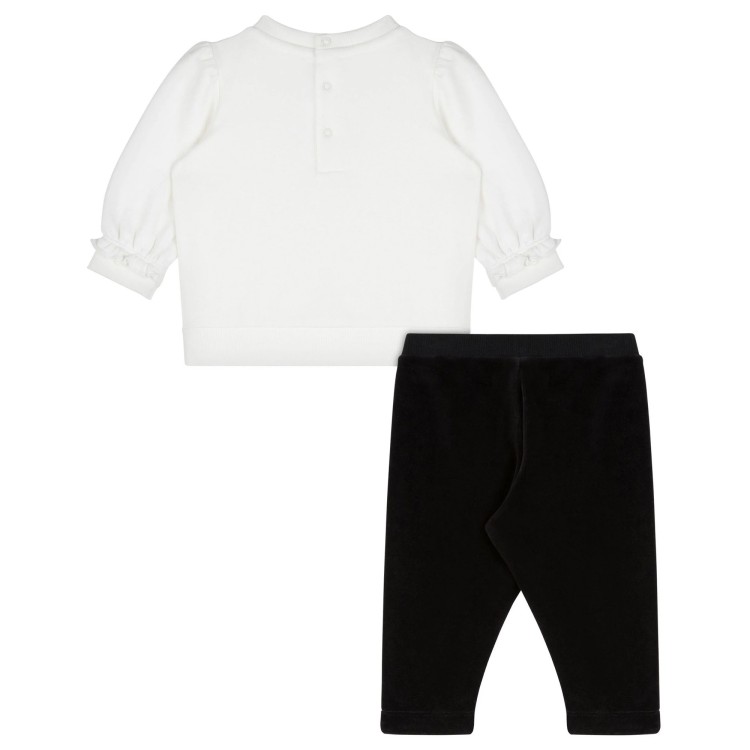 MOSCHINO Completo bianco e nero con stampa neonata