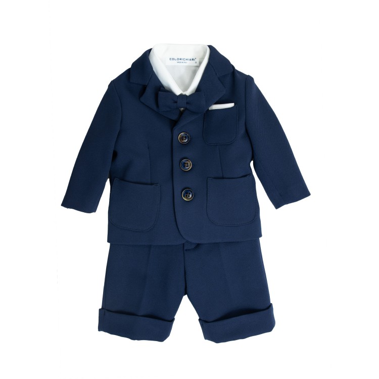 COLORI CHIARI Completo 4 pezzi blu neonato