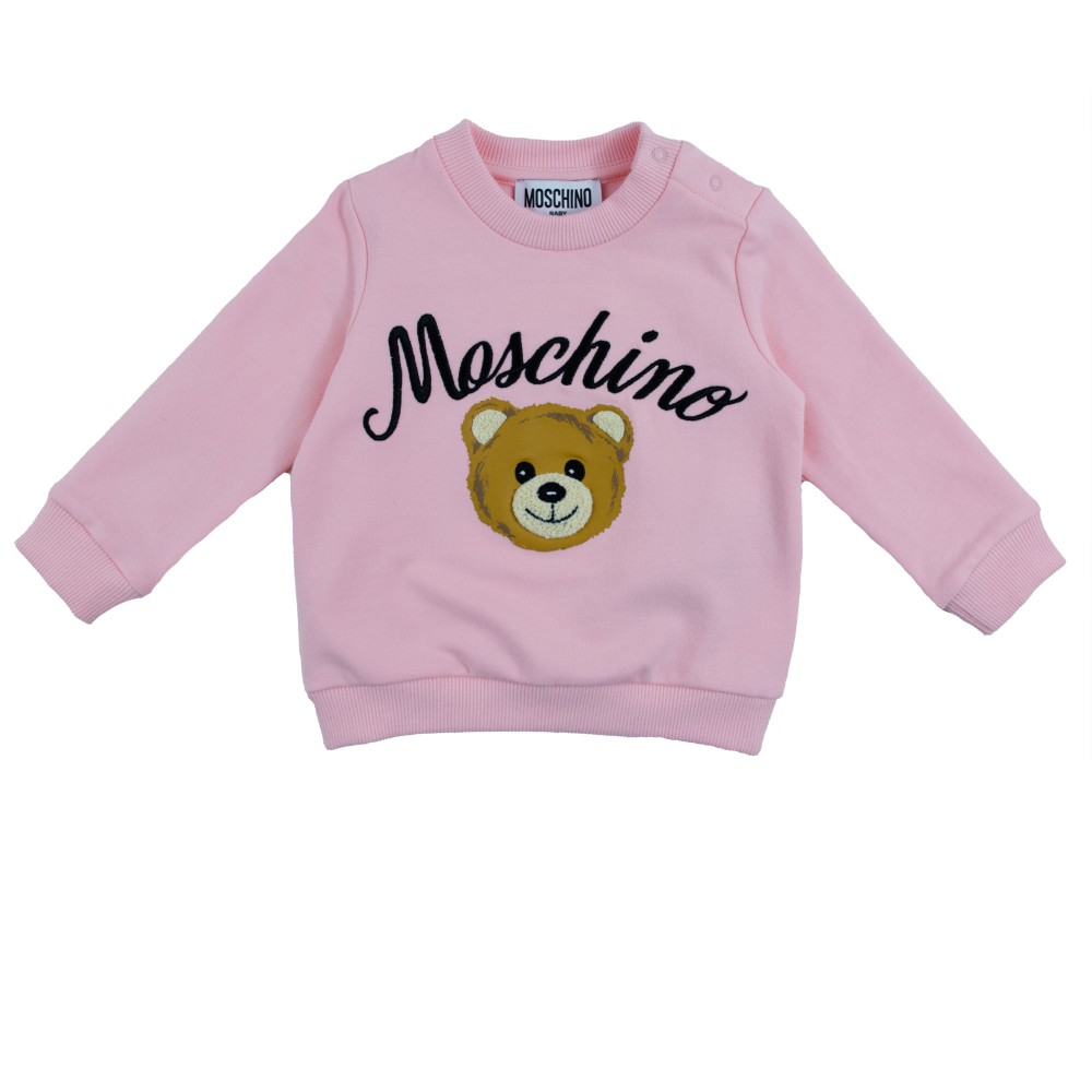 MOSCHINO Felpa rosa  neonata