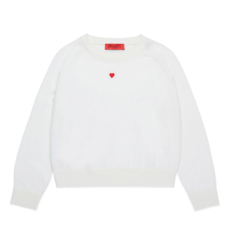 MAX&CO Felpa bianca con stampa bambina