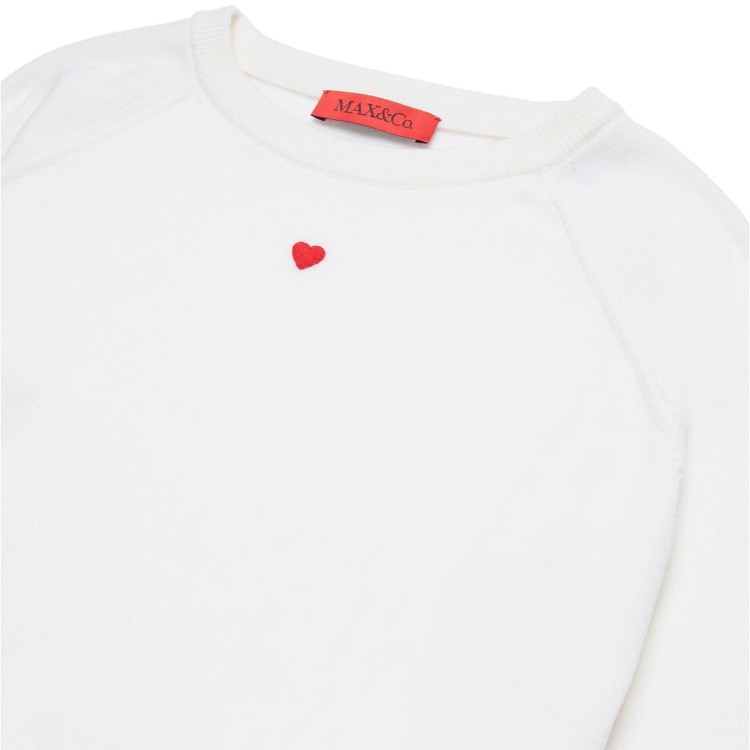 MAX&CO Felpa bianca con stampa bambina