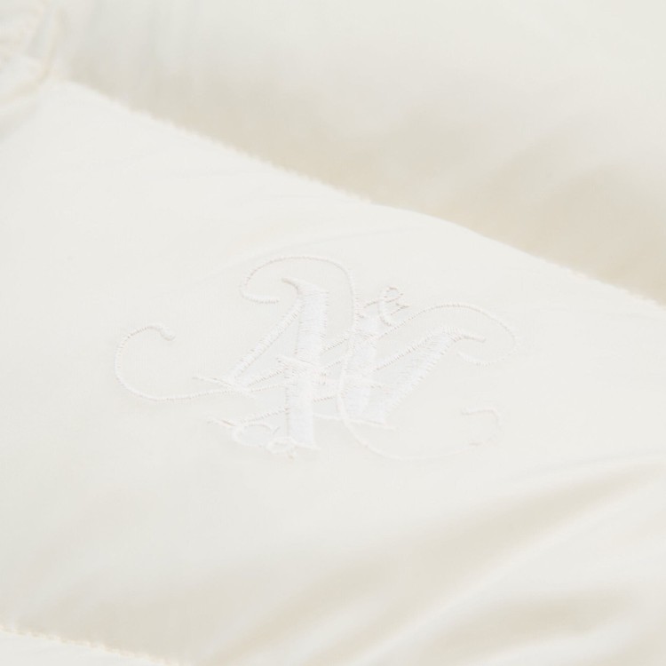 MAX&CO Piumino bianco con logo e cappuccio bambina