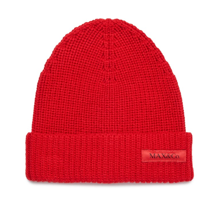 MAX&CO Cappello rosso misto lana con logo bambina