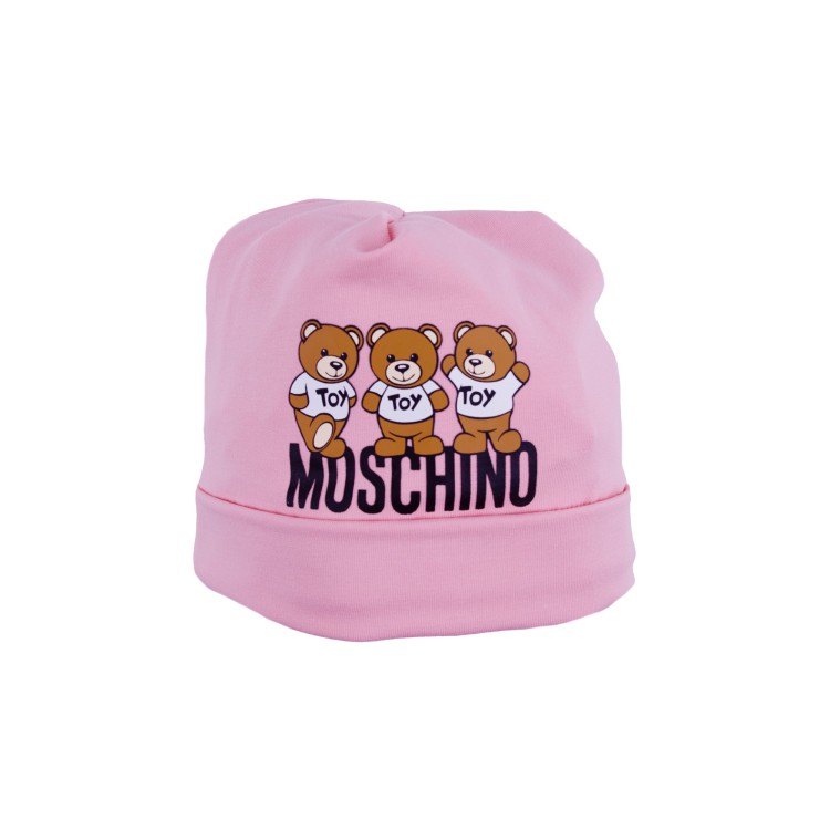 MOSCHINO Cappellino rosa neonata