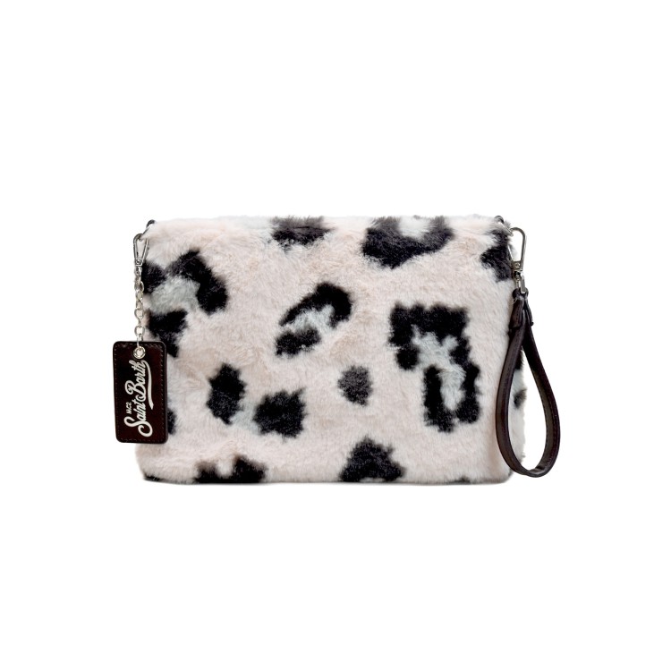 SAINT BARTH Pochette Parisienne bianca in pelo bambina