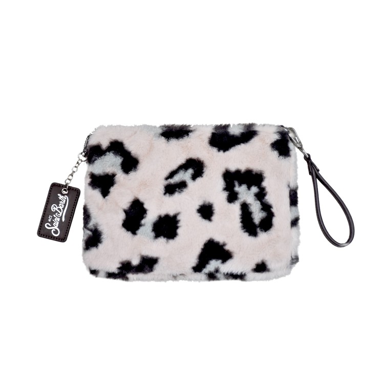 SAINT BARTH Pochette Parisienne bianca in pelo bambina