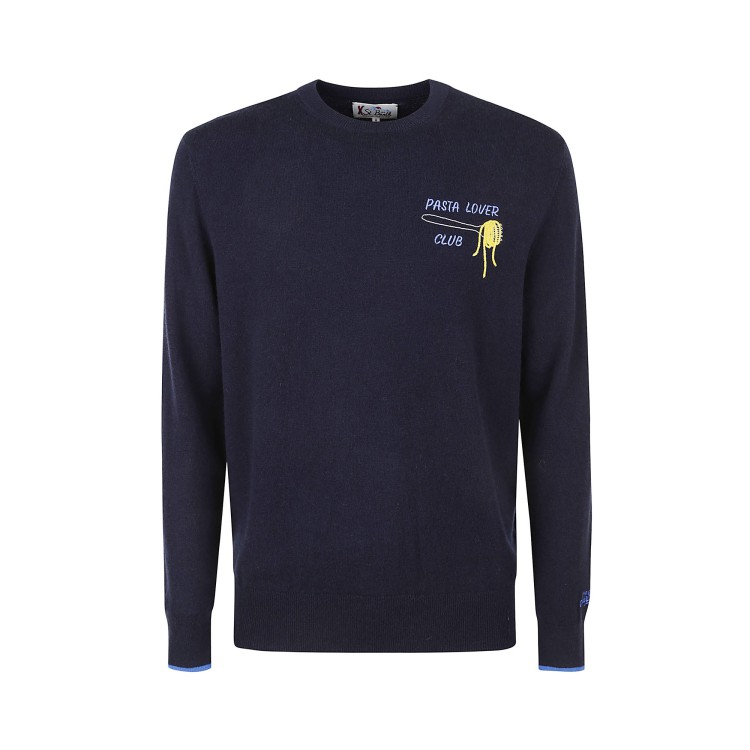 SAINT BARTH Maglione blu "Pasta lover" bambino