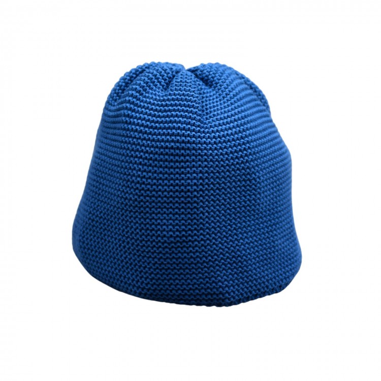 LITTLE BEAR Cappellino in cotone maglia riso azzurro neonato