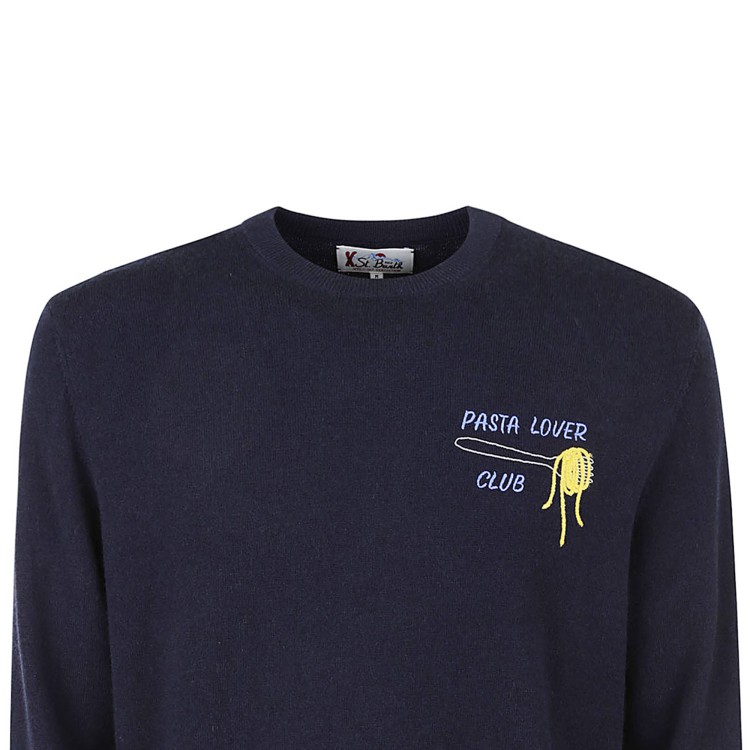 SAINT BARTH Maglione blu "Pasta lover" bambino