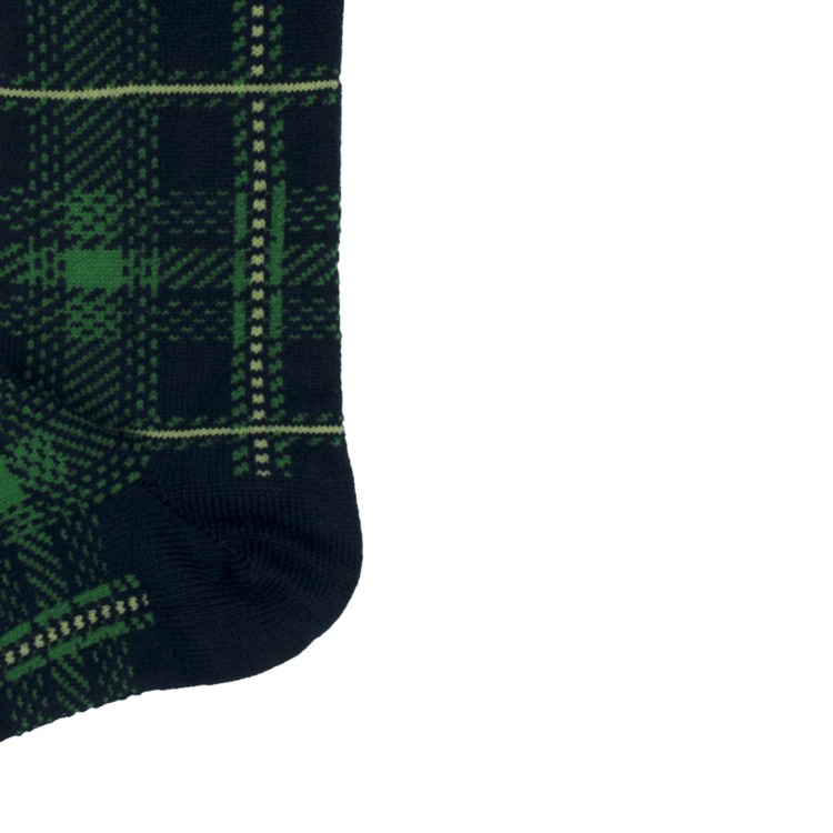 SAINT BARTH Calzini stampati tartan verde blu bambino