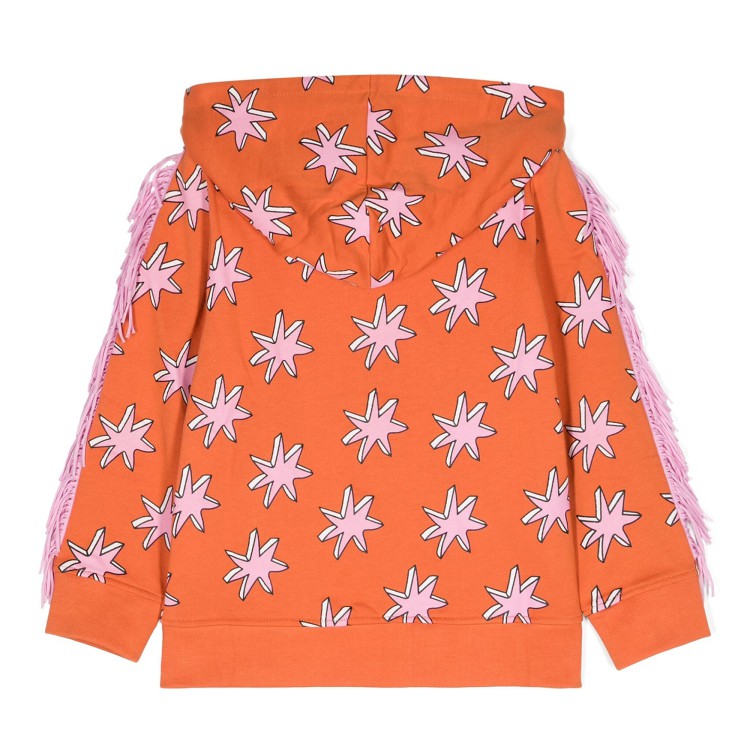 STELLA McCARTNEY Felpa arancione con stampa multicolor bambina