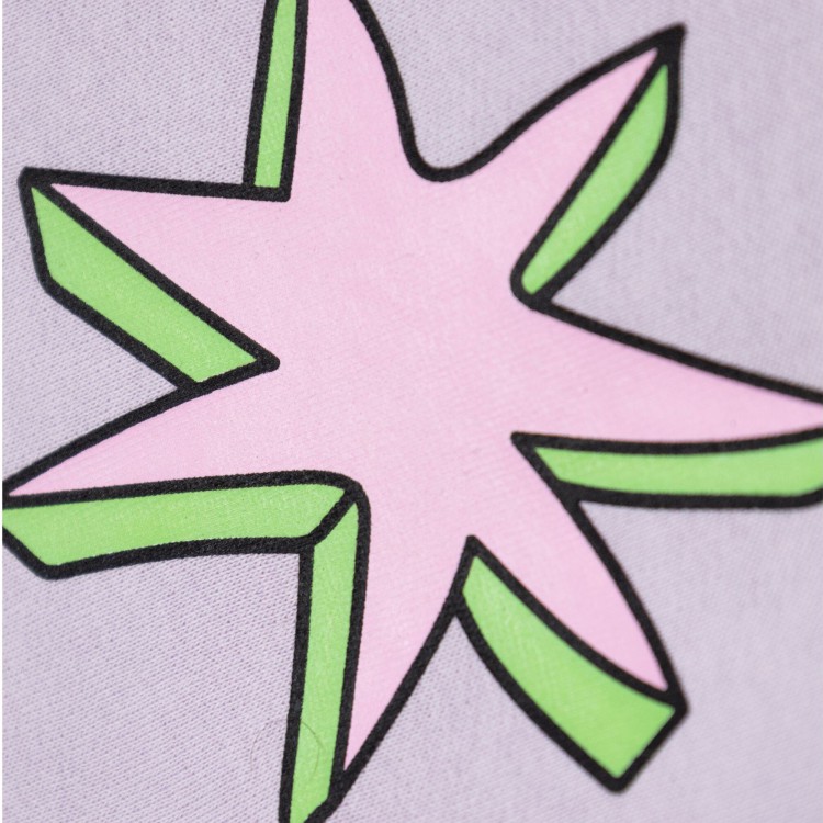 STELLA McCARTNEY Felpa lilla con stampa grafica bambina