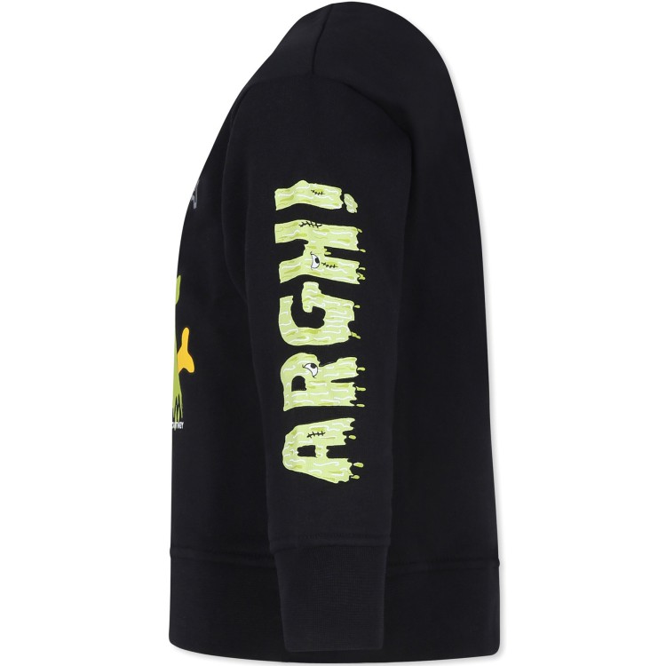 STELLA McCARTNEY Felpa nera con stampa grafica bambino