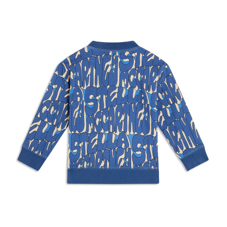 STELLA McCARTNEY Felpa blu con logo Stella bambini
