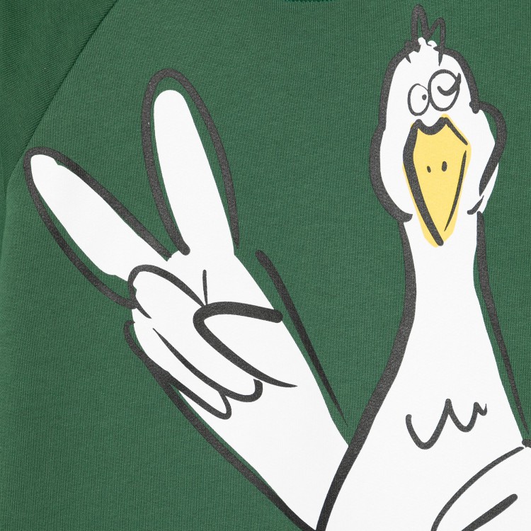 STELLA McCARTNEY Felpa verde con stampa bambini