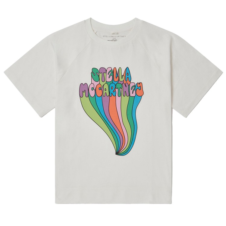 STELLA McCARTNEY T-shirt bianca con stampa bambina