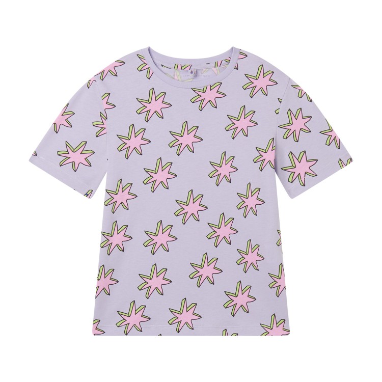 STELLA McCARTNEY T-shirt lilla stampa a fiori bambina