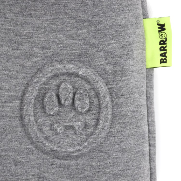 BARROW Pantaloni grigio melange con logo goffrato bambini