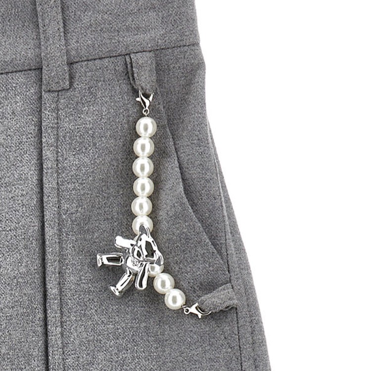 MONNALISA Pantaloni grigi cargo in flanella bambina