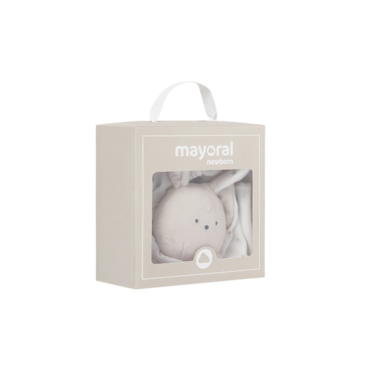 MAYORAL NEWBORN Gugu peluche beige porta ciuccio neonati