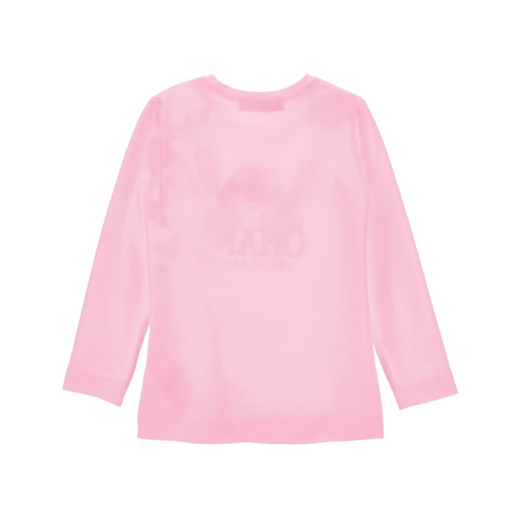 MONNALISA T-shirt rosa a maniche lunghe Stitch bambina