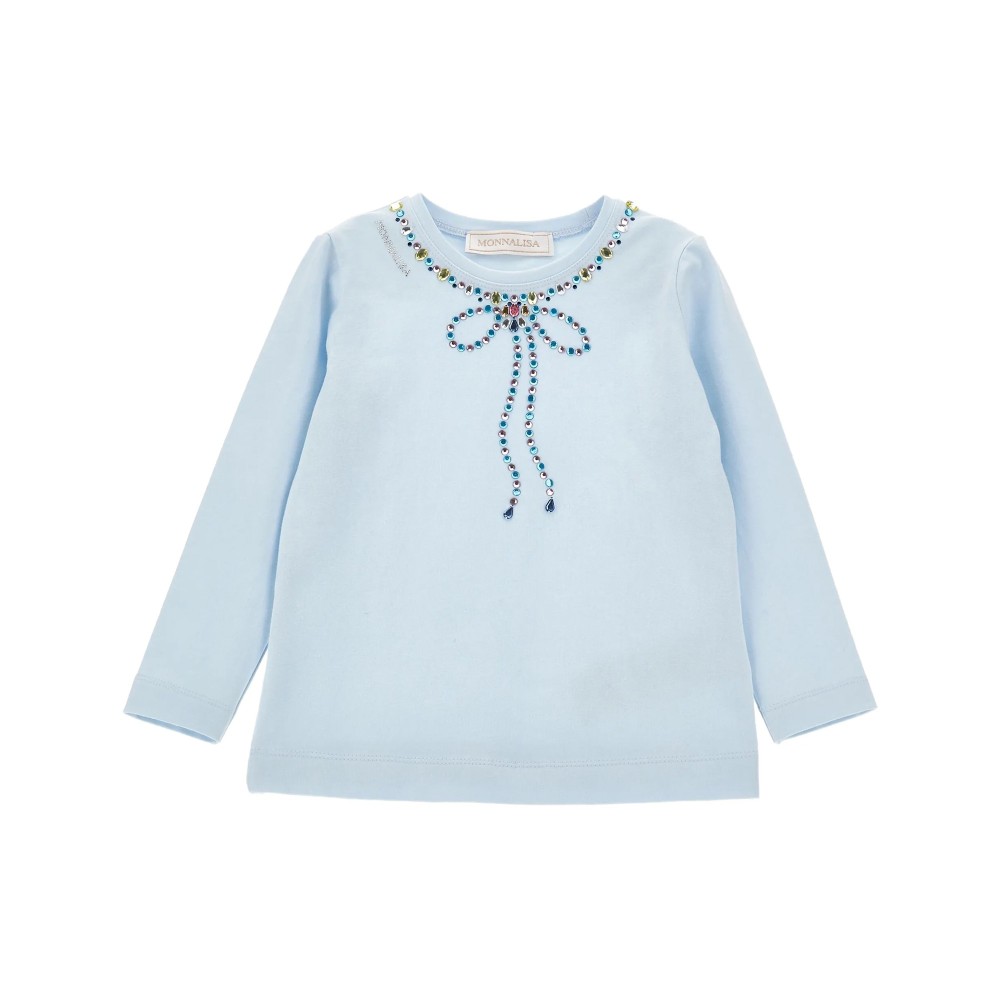 MONNALISA T-shirt celeste a...