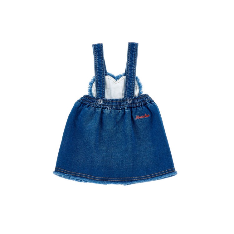 MONNALISA Salopette gonna in denim Minnie bambina