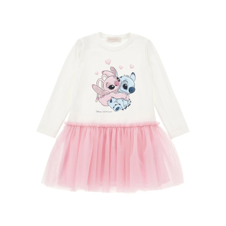 MONNALISA Abito con stampa Stitch bambina