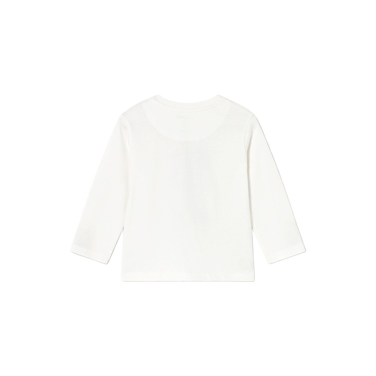 MAYORAL T-shirt panna con stampa orsetto neonato