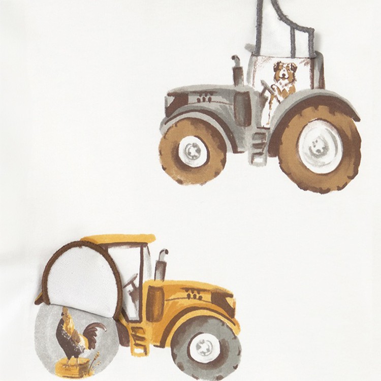 MAYORAL T-shirt panna con stampa interattiva neonato