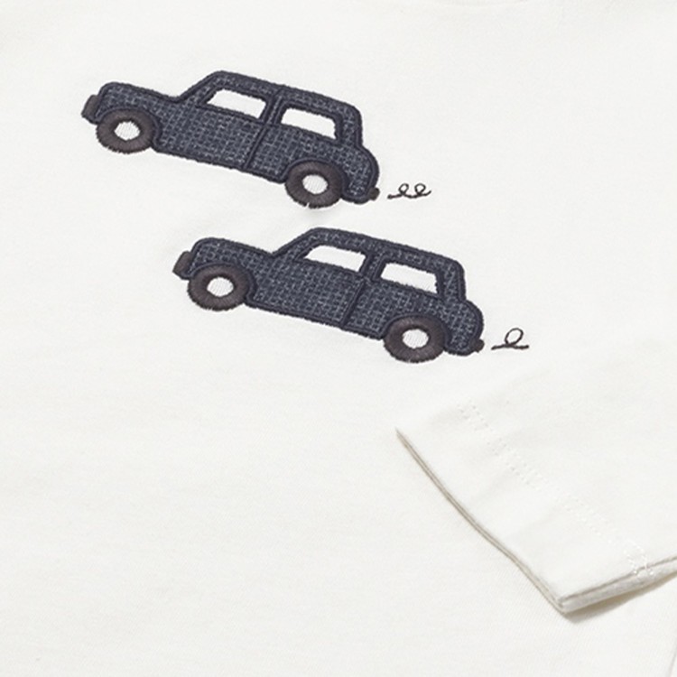 MAYORAL T-shirt panna con auto neonato