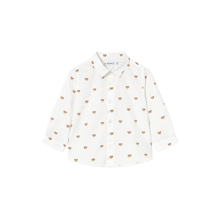 MAYORAL Camicia bianca con orsetti neonato