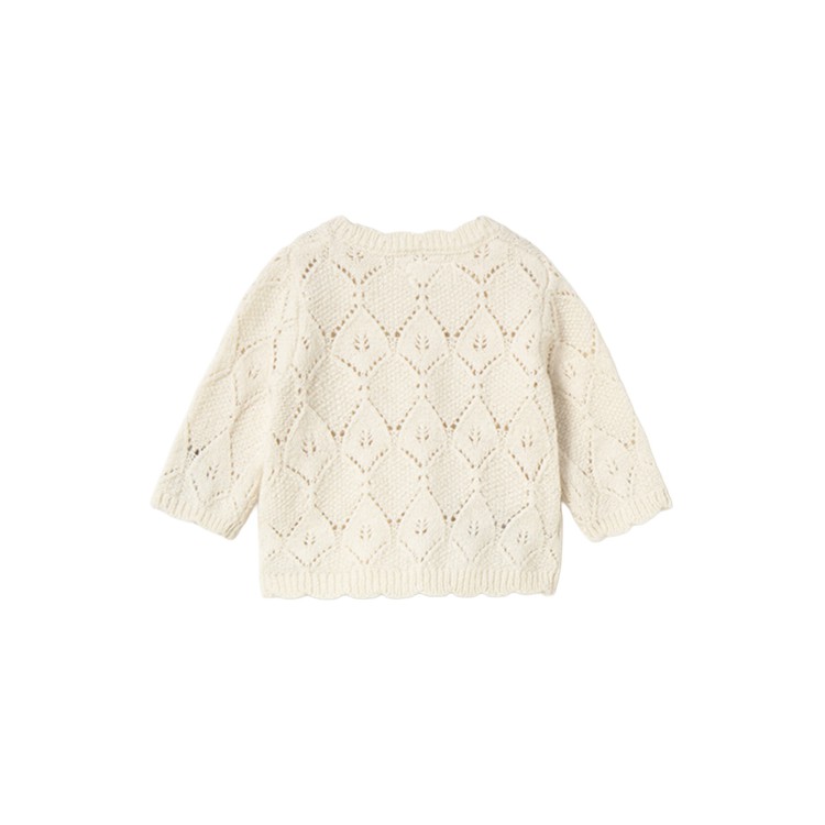 MAYORAL NEWBORN Giacchino latte tricot neonata