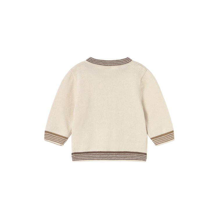 MAYORAL NEWBORN Maglione beige con cagnolino neonati