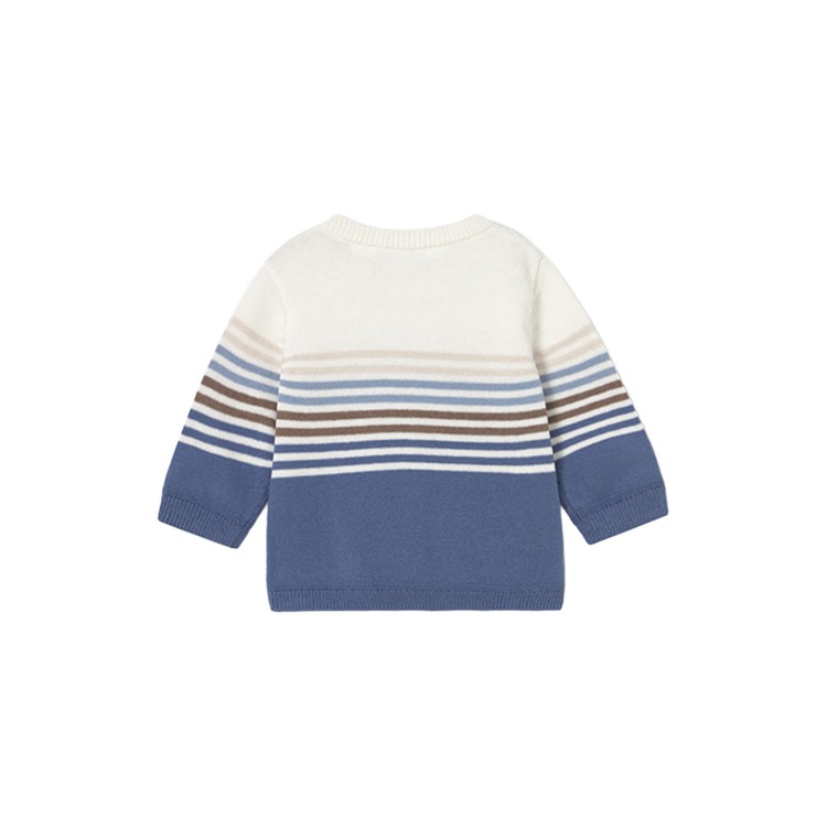 MAYORAL NEWBORN Maglione bianco e azzurro neonato