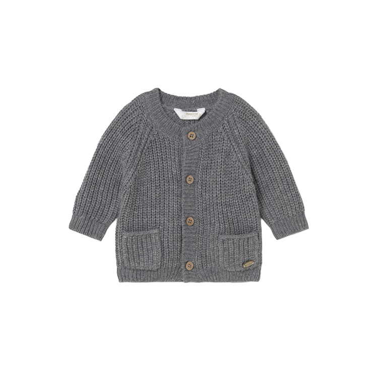 MAYORAL NEWBORN Cardigan grigio neonato