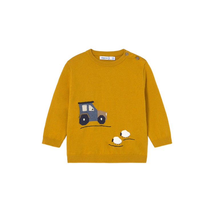 MAYORAL Maglione ocra intarsi neonato
