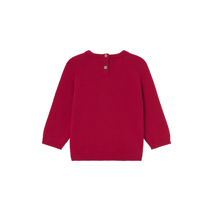 MAYORAL Maglione rosso con intarsio neonato