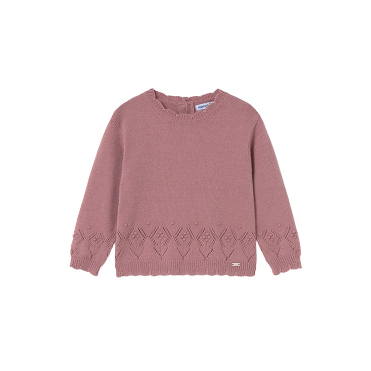 MAYORAL Maglione rosa traforato neonata