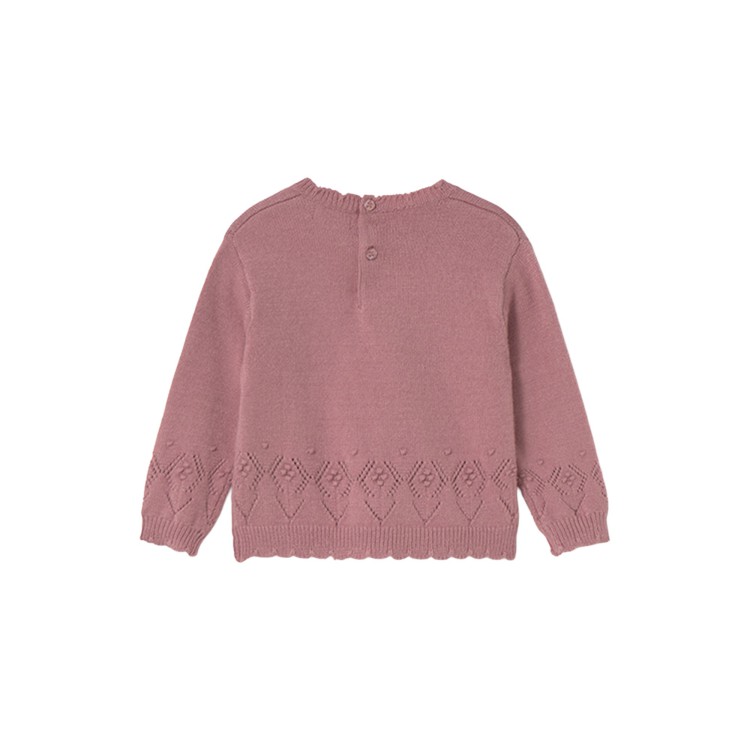MAYORAL Maglione rosa traforato neonata
