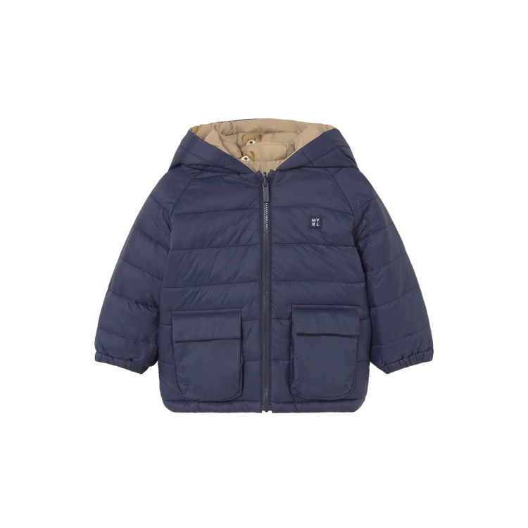 MAYORAL Cappotto reversibile blu neonato