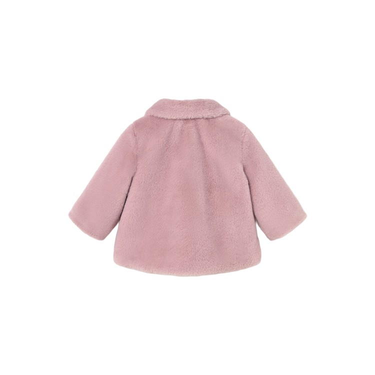 MAYORAL Cappotto in pelliccia rosa neonata