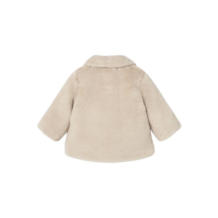 MAYORAL Cappotto in pelliccia sabbia neonata