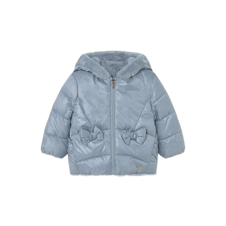 MAYORAL Cappotto reversibile celeste neonata