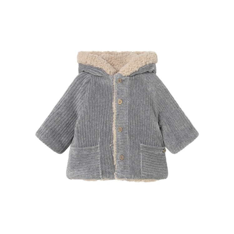 MAYORAL NEWBORN Cappotto reversibile grigio neonata
